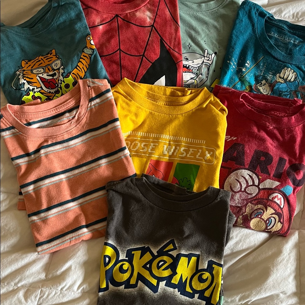 Boys size 6/7 short sleeve T-shirts bundle (7)